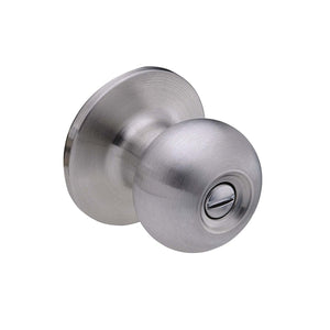 Villa Ball Privacy Knob, Satin Stainless Steel