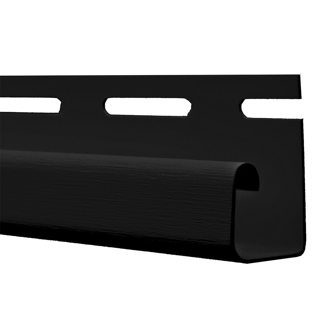 1/2" x 12' Vinyl J Channel, Black