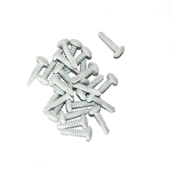 Self Tapping Screws, White (50/Pack)