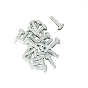 Self Tapping Screws, White (50/Pack)