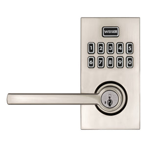 SmartCode 10 Electronic Entry Lever, Satin Nickel