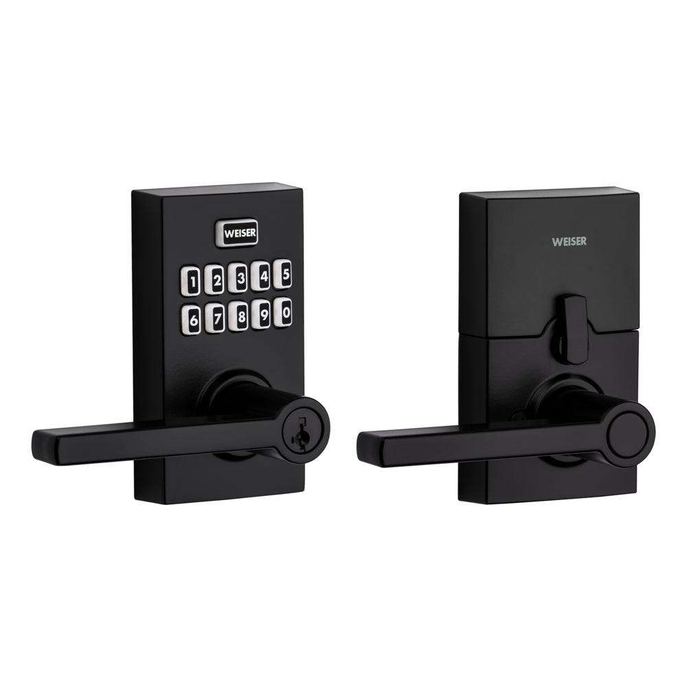 SmartCode 10 Electronic Entry Lever, Matte Black