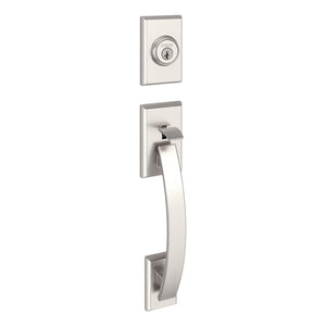 Tavaris Exterior Handleset, Satin NIckel