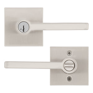 Halifax Lever Entry, Satin Nickel