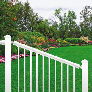 8′ Long x 42″ High White Aluminum Deck Railing Kit