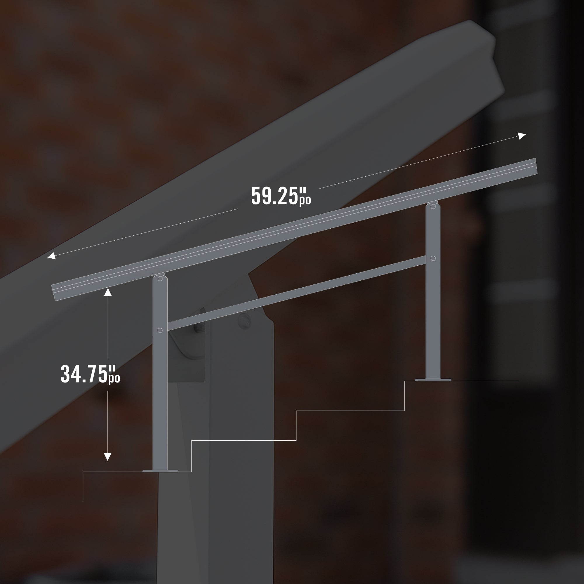 White Stoop Railing Kit for 2-Steps Nuvo Iron