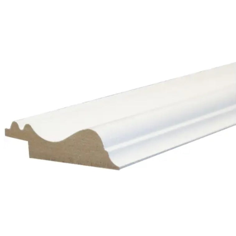 3/4"x2-5/8"x8' MDF Primed Wainscot Cap