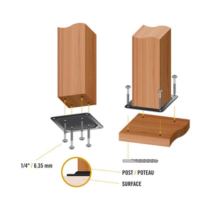 4″ x 4″ Wood Post Connector Plate