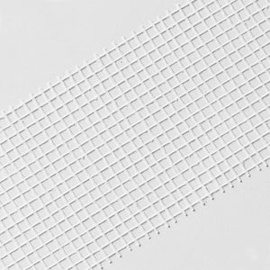A diagonal white grid on a textured surface, resembling Saint-gobain Adfors 48mm X 300' Fibatape Joint Tape, creates a repeating square lattice with subtle shadows.