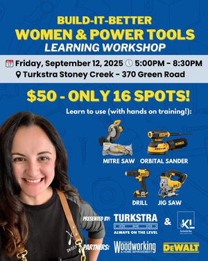 Women and Power Tools Learning Workshop at Fri, Sep 12, 2025 05:00 PM EDT