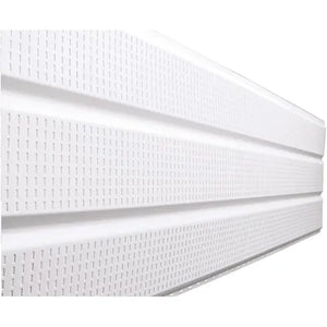 8" Aluminum 3-Panel Soffit-Cross Plain 10', White