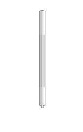 1-1/2"x40" Lacquered Baluster, White