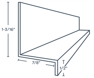 10’ x 1 11/16” x 7/8” Trusscore Grey PVC Base Trim