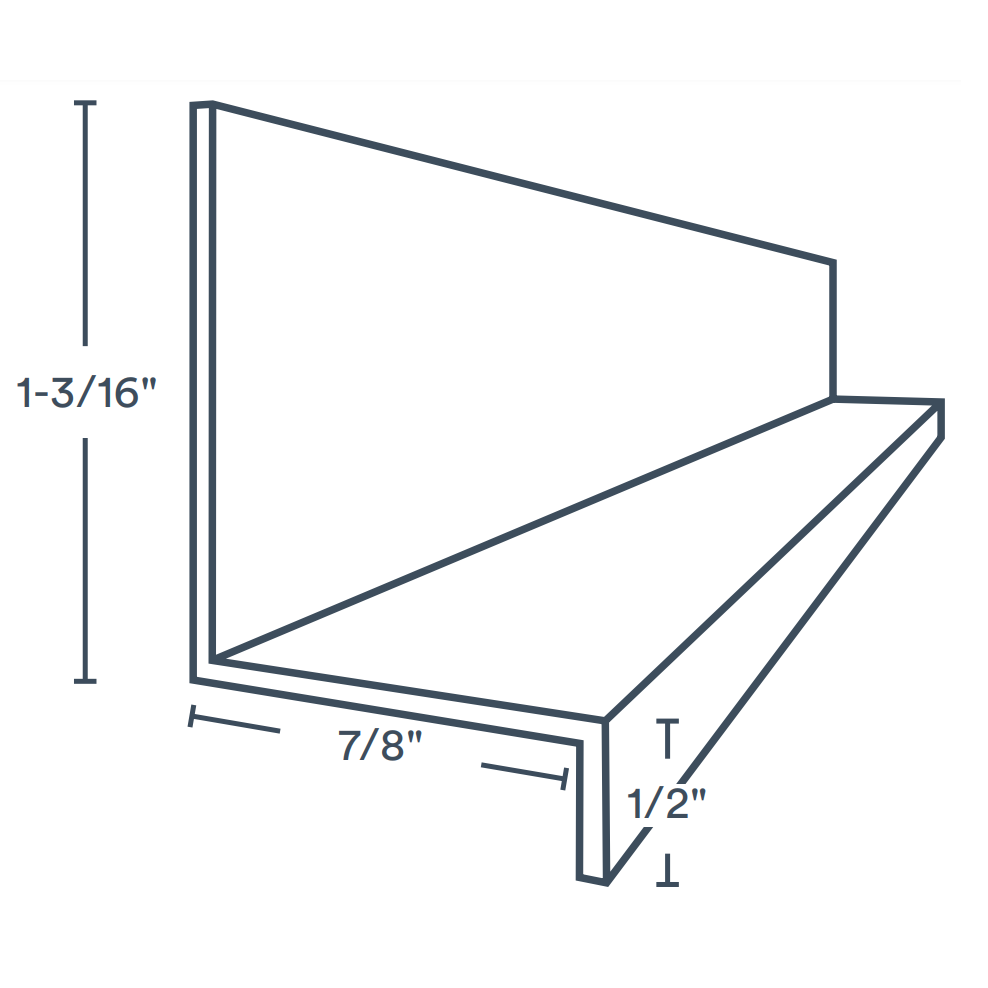 10’ x 1 11/16” x 7/8” Trusscore White PVC Base Trim