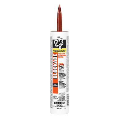 DAP BLOCKADE  Fire-Rated High Performance Intumescent Acrylic Latex Sealant RED 300ml