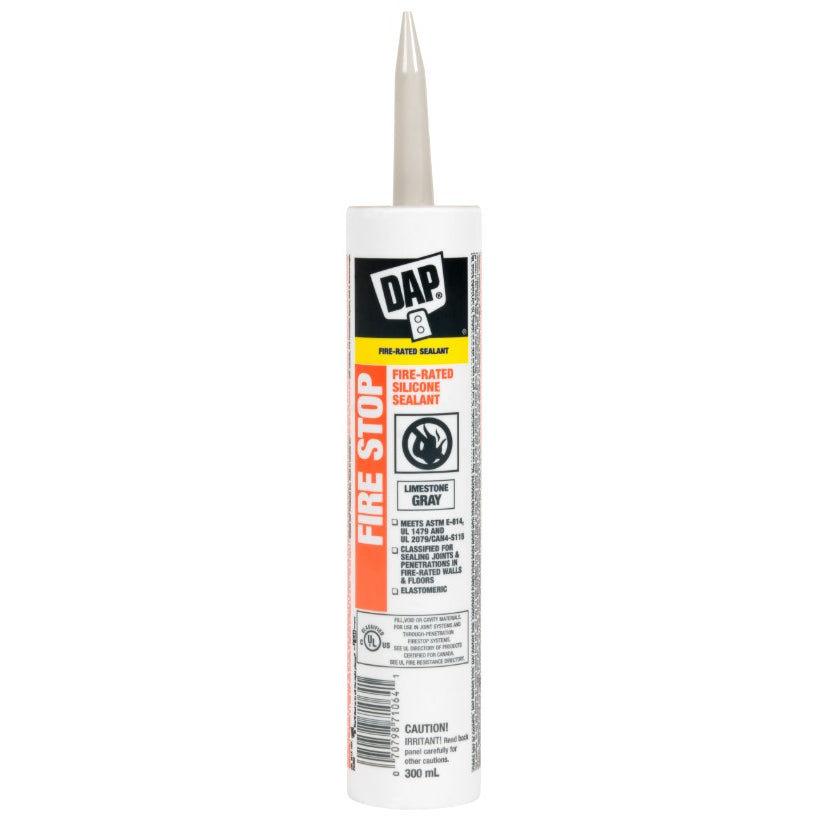 DAP FIRE STOP FIRE-RATED SILICONE LIGHT GRAY 300 ML