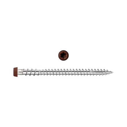2-3/4" Starborn CAP-TOR #10 Stainless Steel Screws, Brown #34 (100 Pieces)