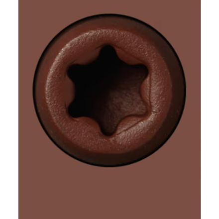 2-3/4" Starborn CAP-TOR #10 Stainless Steel Screws, Brown #34 (100 Pieces)