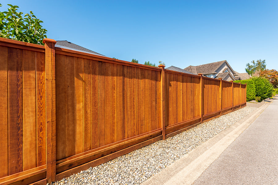 Pressure treated wood fence