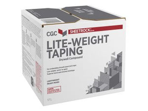 CGC Lite-Weight Taping Drywall Compound, Ready-Mixed, 17 Liter Carton, 1 Carton