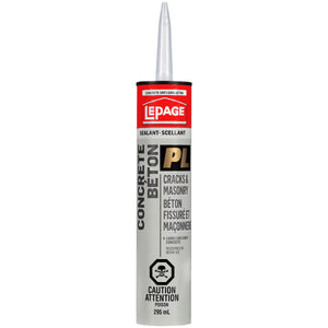 LePage PL Polyurethane Concrete Crack & Masonry Sealant 295ml, Concrete Grey