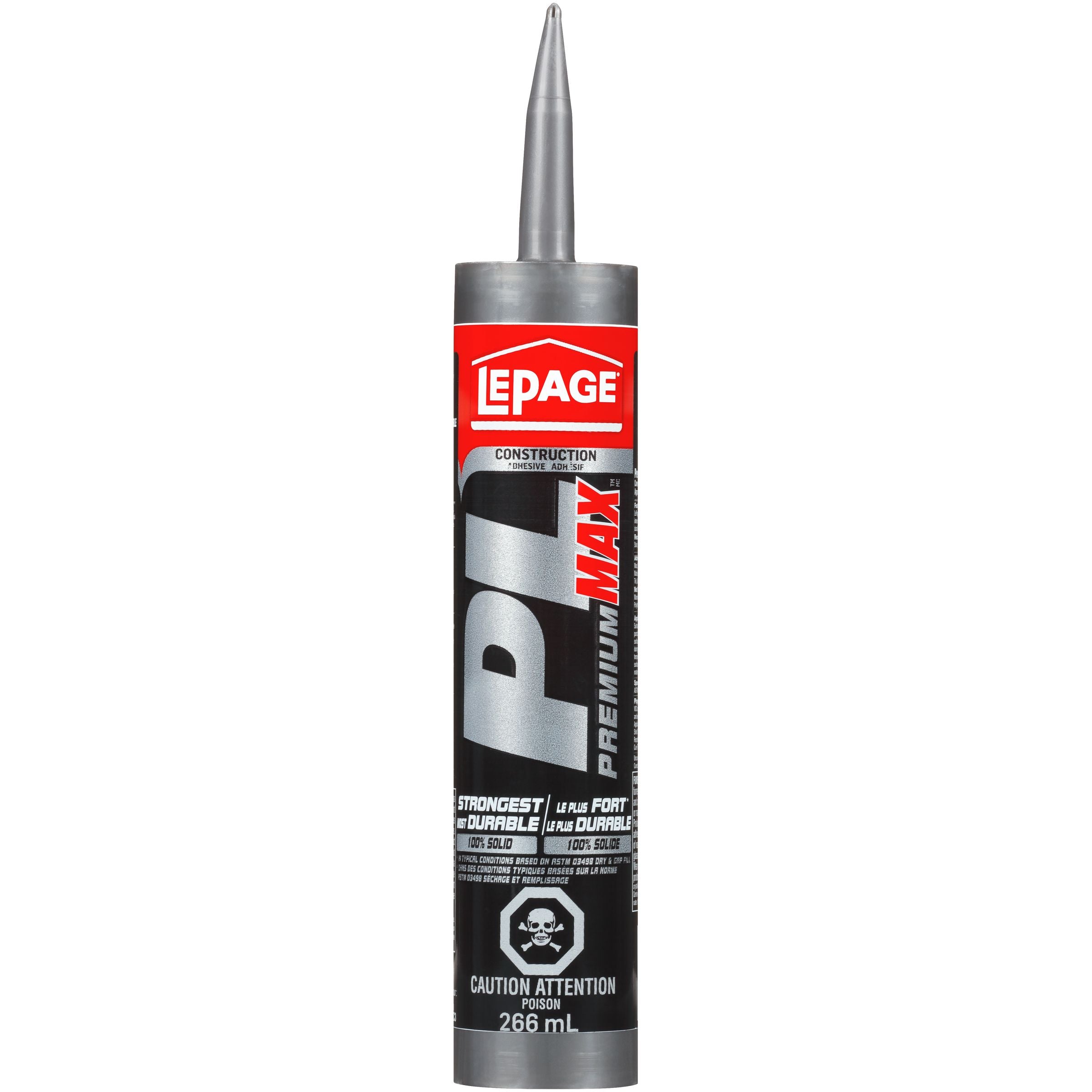 LePage PL Premium MAX Construction Adhesive 266ml, Grey