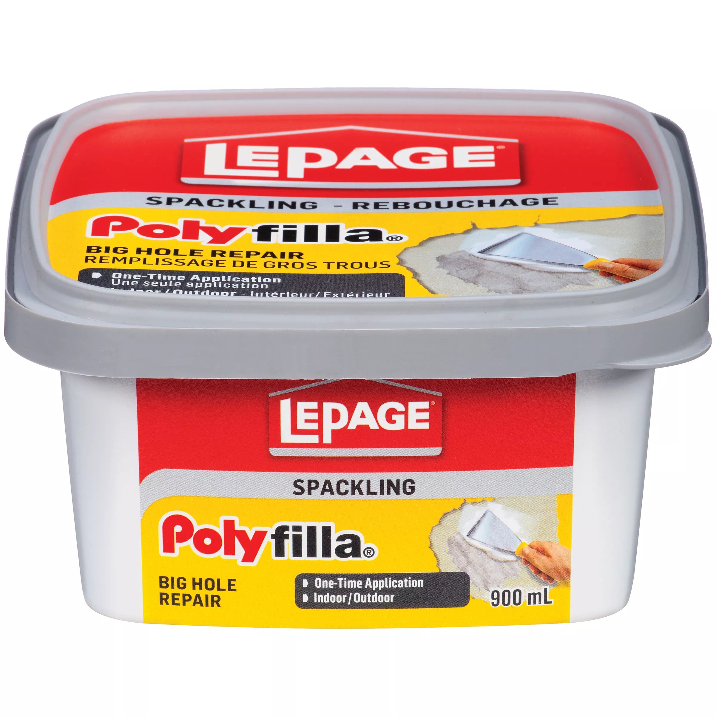 LePage Polyfilla Spackling Big Hole Repair 900ml, White