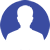 A generic user profile icon showing a white silhouette of a person on a circular blue background.