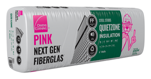 QuietZone PINK NEXT GEN FIBERGLAS Acoustic Insulation 16.25-inch x 48-inch x 6-inch (86.7 sq.ft.)