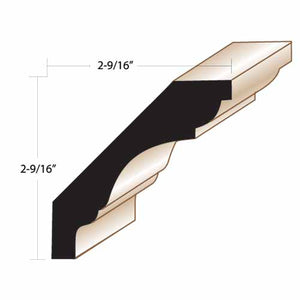 3/4” X 3 1/2” Poplar Crown Mould