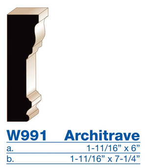 1-3/4"x7-1/4" Poplar Architrave