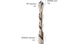 Window & Door Drywall Cutting Bit For Rotary Tool, 3/16-in